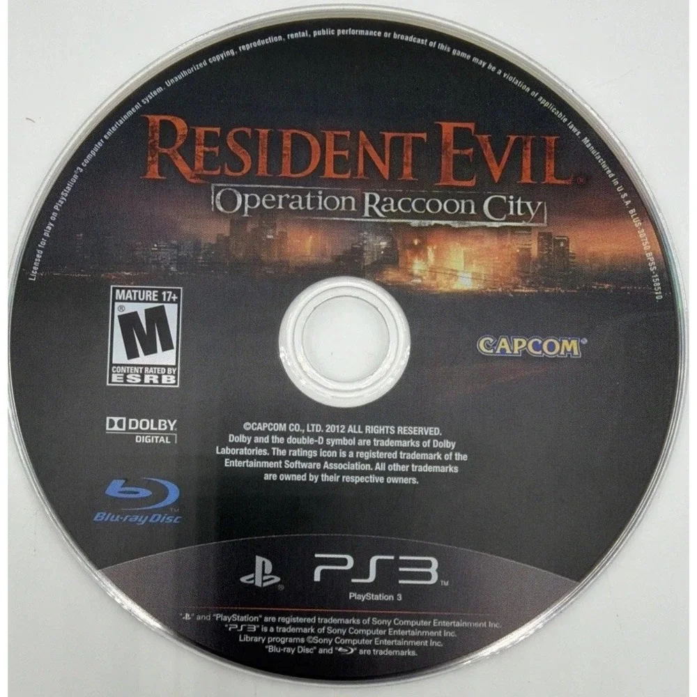 Resident Evil Operation Raccoon City Playstation 3 PS3 Complete Fast Shipping